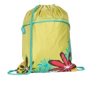 NEW - THIRTY-ONE Lime with Daisy Craze Cinch Sac Drawstring Bag